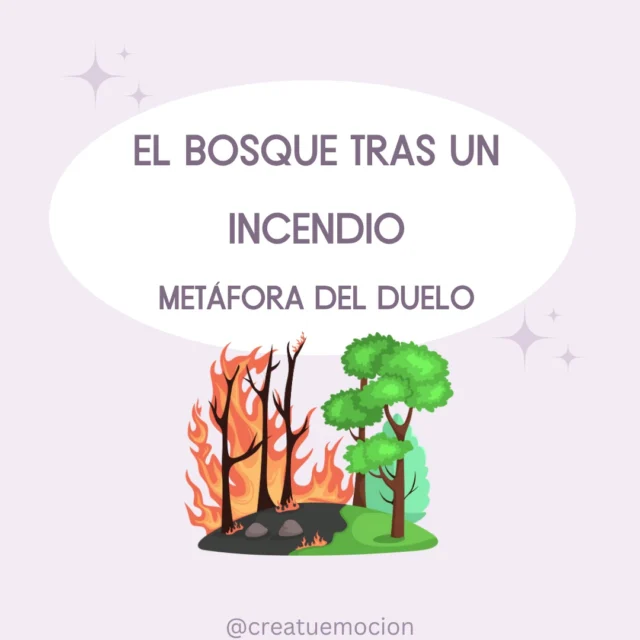 🌳🌫️ A veces, atravesar un duelo, sea del tipo que sea, se siente como caminar por un bosque después de un incendio.

Todo parece quemado, el aire pesa y cuesta imaginar que algo vuelva a crecer.
Pero, poco a poco, la lluvia limpia las cenizas.

Y entre la tierra negra, empiezan a asomar pequeños brotes. 🌱

El duelo tiene nada que ver con olvidar el bosque que fue, sino con aprender a habitar el nuevo. A mirar atrás con amor, y seguir caminando con raíces distintas. Pero a veces, llegar a este punto es difícil ❤️‍🩹 lo sé por experiencia.

💫 He creado tres láminas con 12 preguntas terapéuticas basadas en esta metáfora para ayudar a tus pacientes (o a ti mism@) a reflexionar y acompañar el proceso con más comprensión y ternura. ❗Para trabajar todo tipo de duelos.

💚 Si escribes “bosque” en comentarios + etiquetas a alguien a quien podría servirle, te envío el PDF con la metáfora y las 12 preguntas.

⚠️ ¡Solo hasta el 9/11/25! Luego estará disponible en la tienda 🌸
.
.
.
#duelo #recursosduelo #metaforaspsicologia #recursospsicologia #autoconocimiento #terapiapsicológica #dueloconsciente #saludemocional #psicologasenreus #psicologíaintegradora