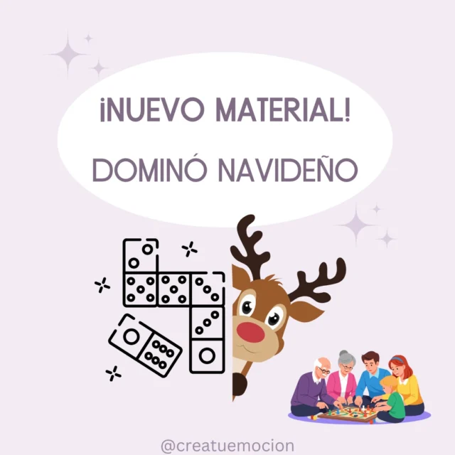 🎄✨ NOVEDAD NAVIDEÑA ✨🎄 • PDF de 9 páginas •

Este año la Navidad se juega 🧩❤️
Acabo de crear un DOMINÓ NAVIDEÑO con dibujos (nunca hubiera imaginado cuánto costaba crear un dominó... para que el juego "cerrara" perfectamente🤣), perfecto para compartir tiempo de calidad en familia o con amigos estas fiestas, reírnos juntos y desconectar de pantallas 🎅🎁

❤️ Podrás aprovecharlo también para tus sesiones si trabajas con peques⏳👧👦

🎁 ¿Lo quieres GRATIS?
Durante 24 HORAS puedes conseguirlo sin coste 👇

✅ Sigue esta cuenta @creatuemocion 
✅ Etiqueta a 2 personas en comentarios
✅ Comparte este post en tus stories etiquetándome (para que pueda verlo)

⏰ Si haces los 3 pasos, lo recibirás por privado en las próximas 24 horas.

⚠️ IMPORTANTE
Esta promo solo dura 24 horas (hasta mañana 17/12 a las 21:00h).⏳
Después, el recurso estará disponible en la tienda online 🛍️✨

Porque los mejores recuerdos de Navidad no se compran…
✨ se juegan ✨

🎄🧩
#dominonavidad #juegosnavidad #juegosfamilia #recursospsicologia #materialespsicologicos #juegosterapia #psicologasenreus