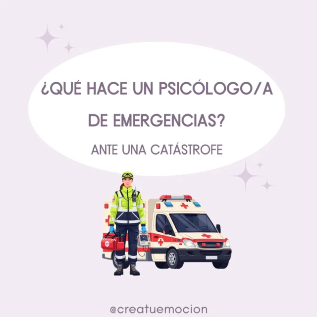 🚑🧠 ¿Qué hace un/a psicólogo/a de emergencias ante una catástrofe?

En medio del caos, el miedo y la incertidumbre, la intervención psicológica es clave para contener, orientar y prevenir el trauma.🙏

Estas son algunas de las funciones básicas del psicólogo/a de emergencias, centradas en el aquí y ahora, en cuidar la salud mental de las personas afectadas… y también de quienes intervienen.

🔐 Guardar este post puede ayudarte a entender mejor qué es (y qué no es) la psicología de emergencias.
👉 Compartirlo también es una forma de dar visibilidad a este trabajo tan necesario.
.
.
#PsicologíaDeEmergencias #PrimerosAuxiliosPsicológicos #SaludMental #IntervenciónEnCrisis #Catástrofes #Emergencias #Trauma #CuidadoEmocional