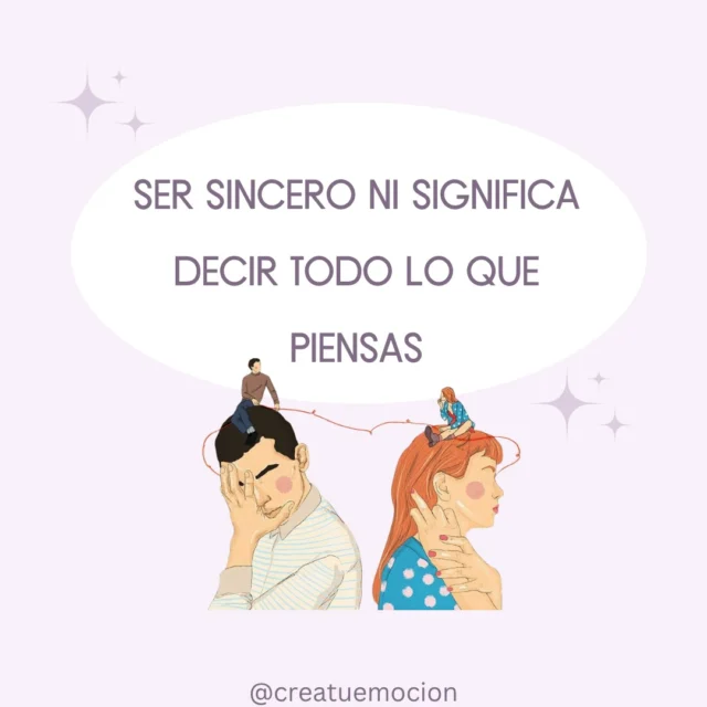 Recuerdo a un chico en consulta que me decía: “Es que tengo que decirle todo lo que pienso, si no siento que le miento”.

Creo que detrás de esa frase había la idea de que para ser sincerxs, no debemos guardarnos nada. 💭

Como si cada pensamiento, cada impulso o cada emoción tuviera que ser dicho en el momento exacto en el que aparece.

Pero para mí, no es así:

☁️ Pensar algo no te obliga a decirlo.
☁️ Sentir algo no te obliga a expresarlo tal cual lo estás viviendo en ese instante.
[⚠️ Otra cosa sería mentir, decir algo que no es (pero no hablo de esto).]

Porque nuestra mente no siempre es un lugar calmado. A veces pensamos desde el enfado, desde el miedo, desde el cansancio o la inseguridad.

Y en esos momentos, lo que pensamos puede ser real… pero no necesariamente justo, ni claro, ni útil.

❌ Ser sincerxs no significa ser impulsivxs sin filtros.

🌿 Es aprender a distinguir entre lo que siento ahora… y lo que quiero construir con la otra persona 🤍

Ser sincero también es respirar antes de hablar, elegir -bien- el momento, buscar palabras que no hieran innecesariamente, es decir, CUIDAR el VÍNCULO 💔

Se trata de atreverse a decir lo importante, con verdad, con respeto, y con corazón.

Y tú, ¿qué opinas? ¿Que sería para ti ser sincerx? ¿Necesitamos decir todo lo que pensamos? 🤔

Si quieres trabajar la comunicación en consulta, descubre mis materiales (enlace en la bio) 💐
.
.
.
#comunicacionasertiva #comunicacionsana #sinceridad #recursospsicologia #materialespsicologicos #psicologasenreus