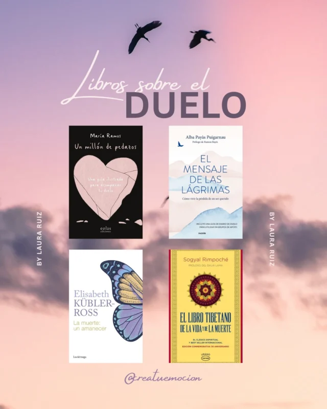 📚 4 libros sobre el duelo que te recomiendo MUCHO y que pueden acompañarte, como profesional o como no profesional/paciente.

📖 1. El libro tibetano de la vida y de la muerte — Sogyal Rimpoché 

💐Una mirada espiritual sobre la vida, la muerte y el proceso de morir. Invita a cuestionarnos cómo nos relacionamos con la impermanencia y con la propia muerte.

📖 2. Un millón de pedazos: Una guía ilustrada para acompañar tu duelo — María Ramos @unmillondepedazos

💐Una propuesta visual y cercana para acercarse al duelo desde una mirada más cotidiana y accesible.

📖 3. El mensaje de las lágrimas — Alba Payás 

💐Un libro especialmente interesante para comprender el duelo desde una perspectiva psicológica y de acompañamiento. Pone el foco en la experiencia emocional de la persona en duelo.

📖 4. La muerte: un amanecer — Elisabeth Kübler-Ross

💐Un clásico sobre la muerte y el proceso de morir, que recoge reflexiones de Kübler-Ross a partir de su experiencia acompañando a personas al final de la vida.

Hablar de la muerte también puede ayudarnos a comprender mejor la vida.❤️‍🩹

🖤 Importante: son libros con enfoques muy diferentes y no todos parten del mismo marco psicológico o científico. 

Y ahora quiero preguntarte a ti:

¿Qué libro recomendarías sobre duelo, muerte o acompañamiento a otras personas en procesos de pérdida? 📚